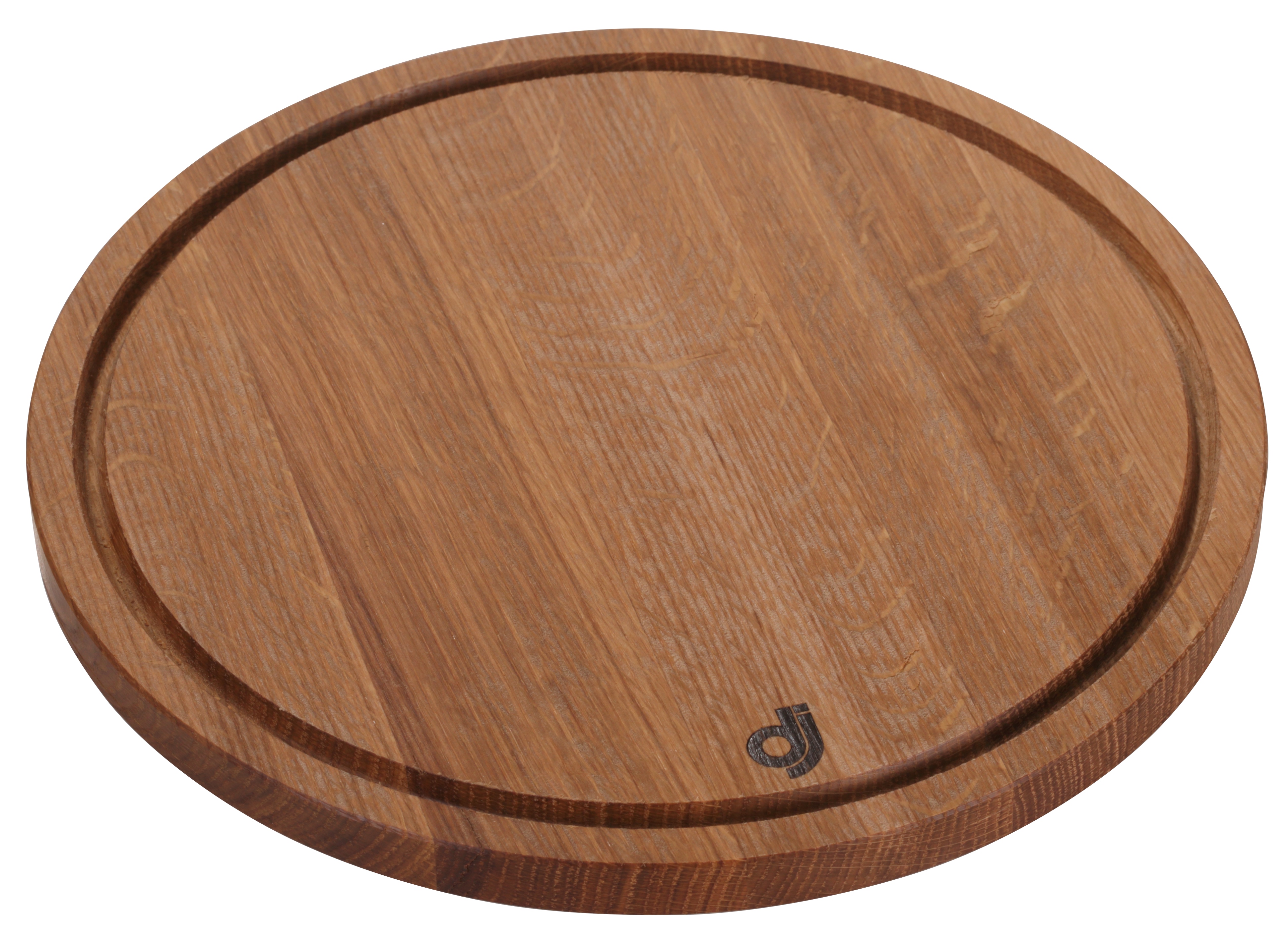Round cutting board oak